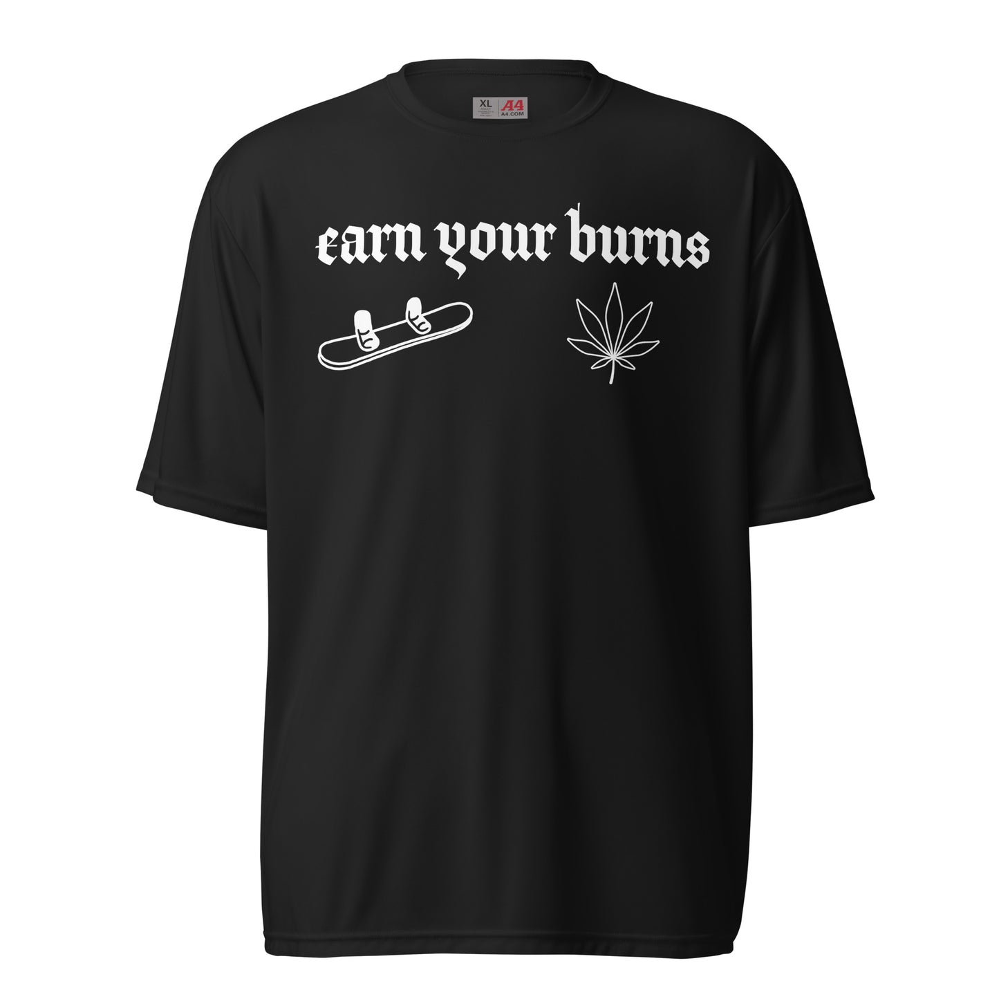 earn your burns snowboard Unisex performance crew neck t-shirt
