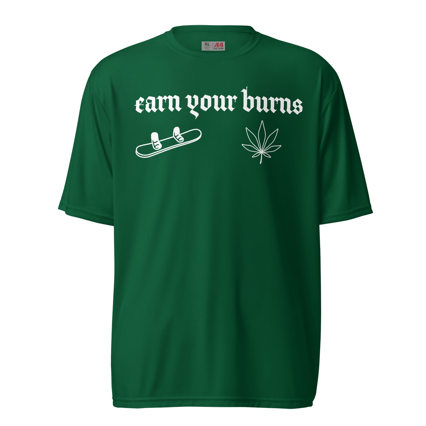 earn your burns snowboard Unisex performance crew neck t-shirt