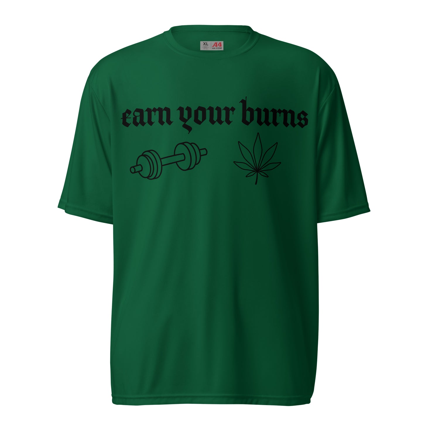 earn your burns weights Unisex performance crew neck t-shirt