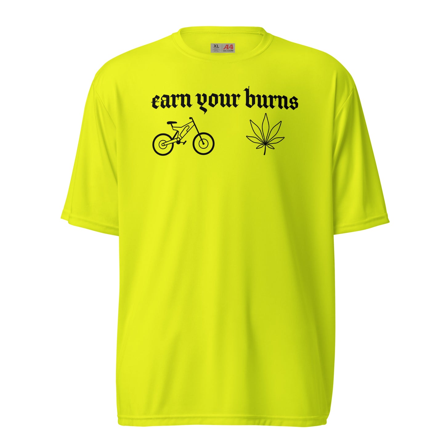 earn your burns MTB Unisex performance crew neck t-shirt