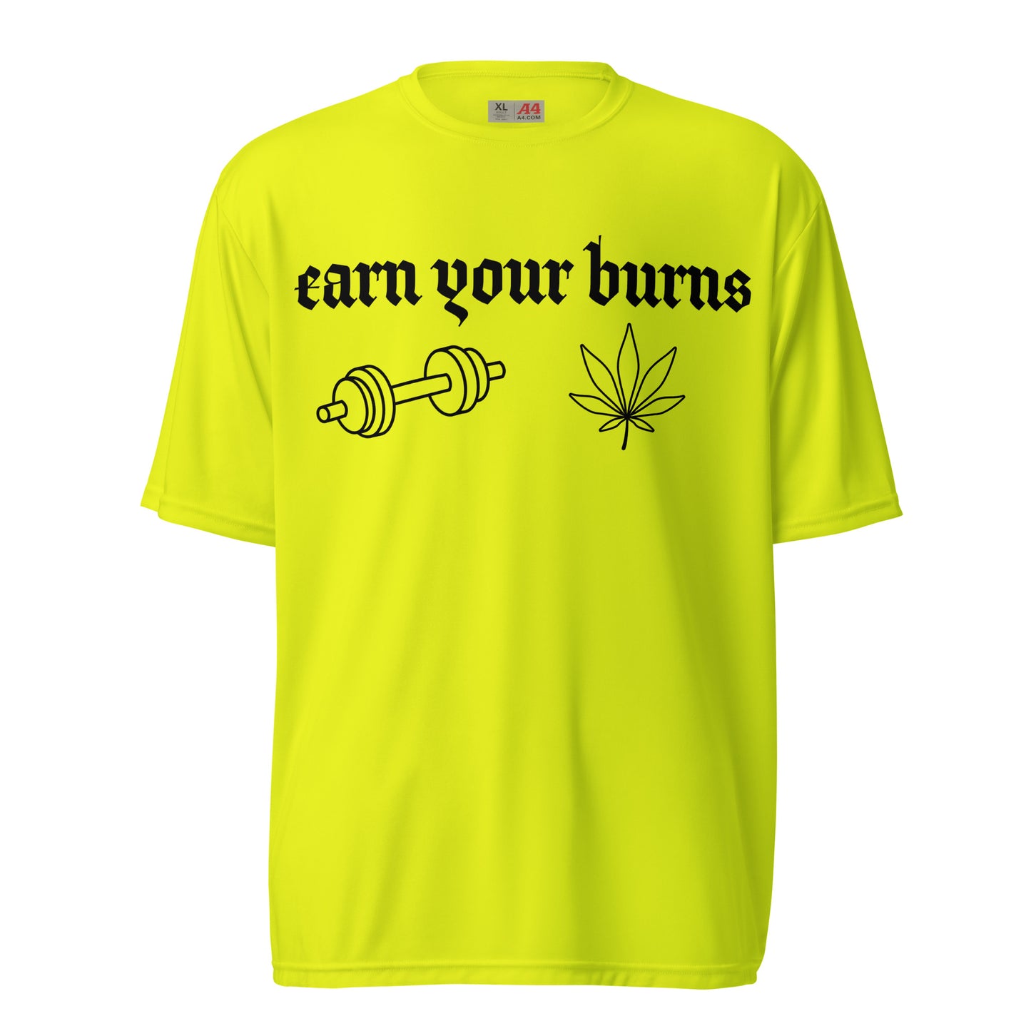 earn your burns weights Unisex performance crew neck t-shirt